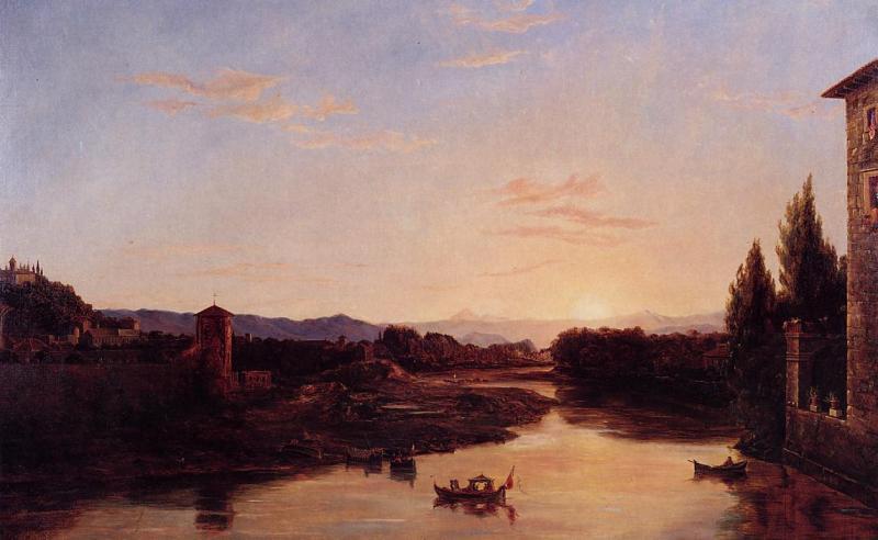 Thomas Cole Sunset of the Arno oil painting image